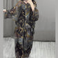 💃Women 2 Piece Outfits Elegant Printed Top Loose Wide Leg Pants