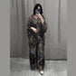 💃Women 2 Piece Outfits Elegant Printed Top Loose Wide Leg Pants