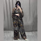 💃Women 2 Piece Outfits Elegant Printed Top Loose Wide Leg Pants