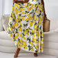 💕49% Off🍋Robe longue élégante à bretelles spaghetti et imprimé citron pour femmes