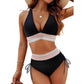 🔥 53% DE RÉDUCTION ! 🩱 Bikini taille haute avec contrôle ventre & patchwork coloré – 6 couleurs, ajustable & ultra flatteur – parfait pour l'été 💕