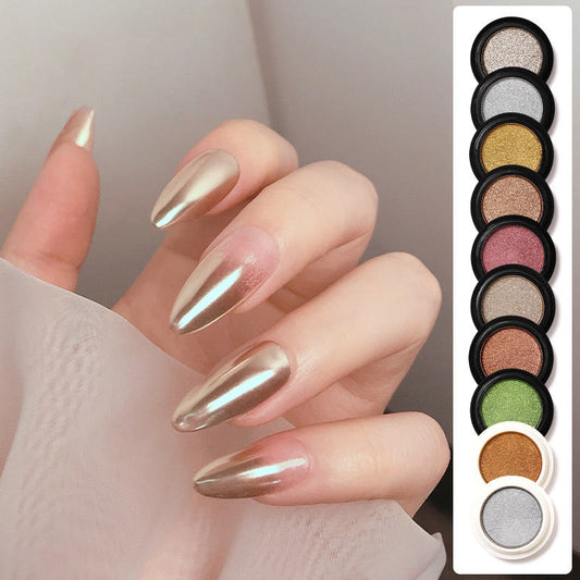 Poudre à Ongles Solide avec Effet Miroir Métallique Super Brillante✨