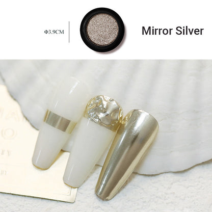 Poudre à Ongles Solide avec Effet Miroir Métallique Super Brillante✨