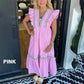 🌟Real good stuff💖Women's Casual Patchwork Ruffled Dress