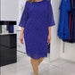 Robe imprimée à col rond pour femmes🌸