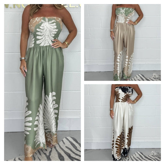 🌸Sexy summer print loose-fitting strapless jumpsuit for women💖49% DISCOUNT