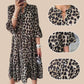 🌸50% de réduction en été🌸Robe décontractée à imprimé léopard et boutons sur le devant