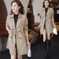 👗Trench-coat confortable à revers cintré🙋‍♀️