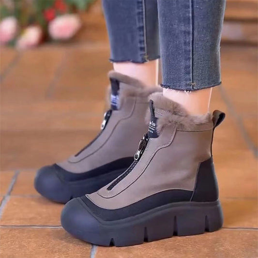 🌸Bottes de neige imperméables et chaudes à fermeture éclair pour femmes🙋‍♀️