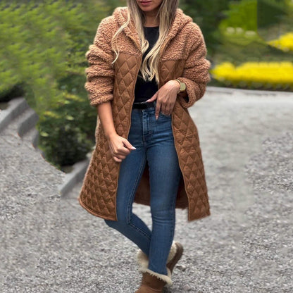 🔥Now enjoy 50% discount💖 Manteau sherpa matelassé douillet pour femme avec Hood❄️