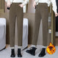 🎁Pantalon chaud à taille haute doublé de polaire pour Frauen❄️🌞