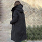 🎁Vente précoce du Black Friday🎁 Manteau d'hiver pour femme avec capuche et col en fourrure, parka décontractée⛄