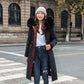 🎁Vente précoce du Black Friday🎁 Manteau d'hiver pour femme avec capuche et col en fourrure, parka décontractée⛄