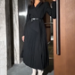 💕Nouveau venu💕Stil et élégant：Robe blazer asymétrique en patchwork avec ceinture🌸
