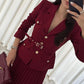 🎄✨Spécial Noël 50% RÉDUCTION🎄Ensemble deux pièces blazer à revers et jupe plissée pour femme 👗(avec ceinture)
