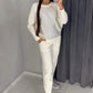 🔥Jusqu'à 50% de réduction!✨Dames Glitter Rhinestone Sweatshirt & Pantalon Casual Ensemble 2 pièces