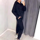 🔥Jusqu'à 50% de réduction!✨Dames Glitter Rhinestone Sweatshirt & Pantalon Casual Ensemble 2 pièces