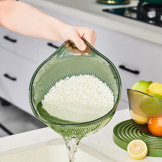 🍚 57% DE RÉDUCTION ! 🥣 Passoire-bol multifonction pour le riz avec poignée – Passoire intégrée, poignée antidérapante, idéale pour laver, égoutter et servir du riz et des légumes 🥗