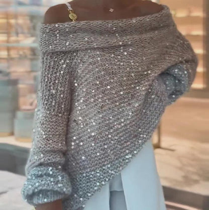 🔥2025 NEW SALES - 50% OFF🔥Pull ample et confortable à épaules dénudées pour femmes