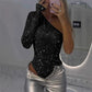 2025 Nouveau design✨💃Body asymétrique à paillettes pour femme