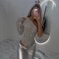 2025 Nouveau design✨💃Body asymétrique à paillettes pour femme