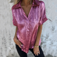 Women's Bronzed Lapel Long Sleeve Shirts