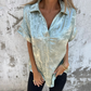 Women's Bronzed Lapel Long Sleeve Shirts