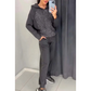 🍂vente saisonnière❄️Sweat-shirt à capuche et pantalon de jogging à revers pour femme