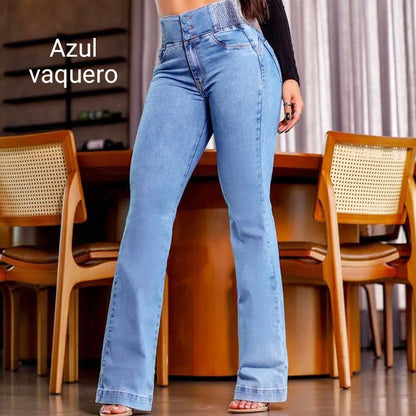 🔥 52% de réduction ! ⏰ Jean Évasé Taille Haute en Stretch – Silhouette Allongée, Confort Extensible & Look Élégant Toute la Journée 👖✨