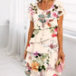 🔥Jusqu'à 50 % de réduction!✨️Robe en cascade à imprimé floral multi-végétal