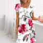 🔥Jusqu'à 50 % de réduction!✨️Robe en cascade à imprimé floral multi-végétal