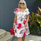 🔥Jusqu'à 50 % de réduction!✨️Robe en cascade à imprimé floral multi-végétal