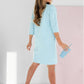 🌸Spécialités Printemps🌸👗Robe col rond manches 3/4 avec poches