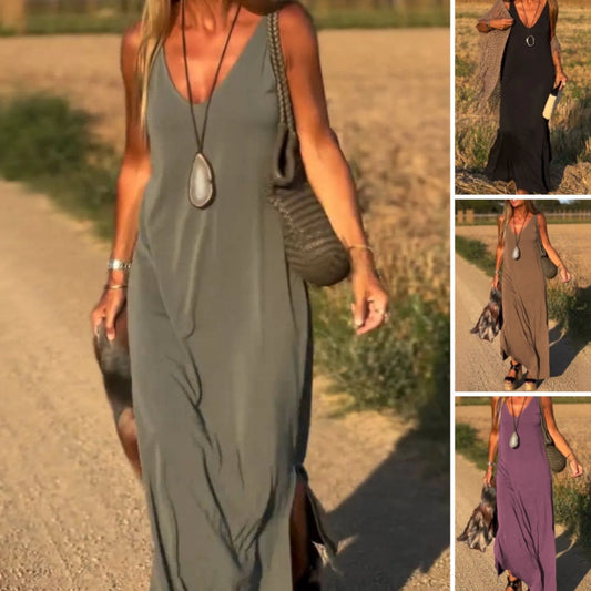 ⏳Réduction limitée de 50%🎁Robe dos nu à col en V pour femmes