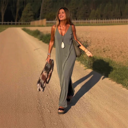 ⏳Réduction limitée de 50%🎁Robe dos nu à col en V pour femmes