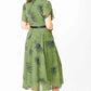 🌸Offres de printemps💐 Femme A-ligne robe midi ceinturée👗