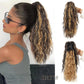 ⏳Réduction limitée de 60% ! 🎁 Extension queue de cheval bouclée 18" – Fibres haute température, double fixation (clip + cordon), volume naturel & confort toute la journée ! 💇‍♀️✨