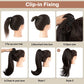 ⏳Réduction limitée de 60% ! 🎁 Extension queue de cheval bouclée 18" – Fibres haute température, double fixation (clip + cordon), volume naturel & confort toute la journée ! 💇‍♀️✨