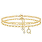 🌟🌹✨ PROMO LIMITÉE -56% ! Bracelet de Cheville Doré Superposé pour Femmes – Pailleté, Réglable & 2 Pièces (Or)