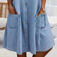 ⭐ 52 % de réduction ! ⭐ Mini-robe en denim bleu – col, manches en dentelle, poches latérales. Quand le décontracté rencontre l'élégance ! 💃
