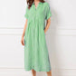 ⏳Réductions temporaires Super-Économies ⏳👗Robe chemisier long rayé col V pour femme