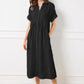 ⏳Réductions temporaires Super-Économies ⏳👗Robe chemisier long rayé col V pour femme