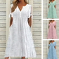 👗 53% DE RÉDUCTION ✨ Robe élégante femme avec décolleté en V et découpes – Taille fluide, respirante & parfaite pour les soirées d’été ou les occasions spéciales 💃