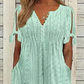 👗 53% DE RÉDUCTION ✨ Robe élégante femme avec décolleté en V et découpes – Taille fluide, respirante & parfaite pour les soirées d’été ou les occasions spéciales 💃