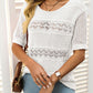 🏆Jusqu'à 50% de réduction !🌷Pull femme manches courtes col rond aspect ajouré et crochet