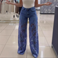 💃Mode été en avant🌸🔥 Jeans épissés avec dentelle