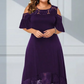 ✨Soldes d'été - 50% de réduction✨💃Dame élégante robe à épaules dénudées avec ourlet en dentelle