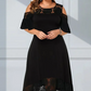 ✨Soldes d'été - 50% de réduction✨💃Dame élégante robe à épaules dénudées avec ourlet en dentelle