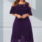 ✨Soldes d'été - 50% de réduction✨💃Dame élégante robe à épaules dénudées avec ourlet en dentelle