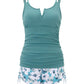🏖️Letzter Tag ! 60% REDUKTION - 💥🏝️ZWEITEILIGES TANKINI-SET MIT BAUCHANSATZ